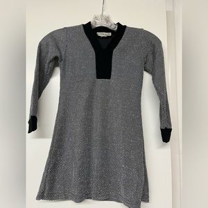 Girls Silver Metallic Party Dress from Les Tout Petits